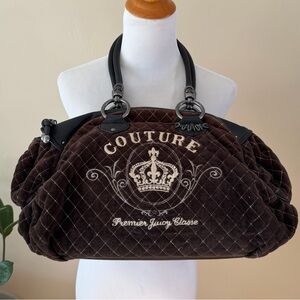 Juicy Couture Vintage Dark Brown Quilted Shoulder Bag